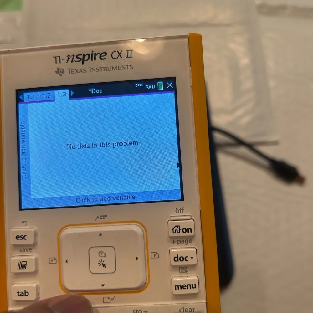 Texas Instruments TI Nspire CX II Graphing Calculator with charger And Cover